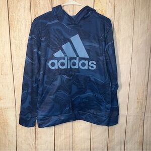 adidas Kids Blue Pattern Hoodie Sz 14/16​